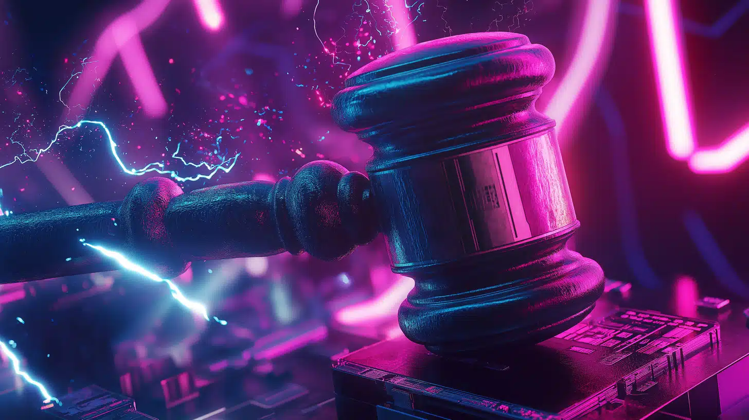 u6479339612 a juge hammer hitting gavel with tech details elect 9b782c31 5250 4c98 b8bc 1aca7a3c58f8