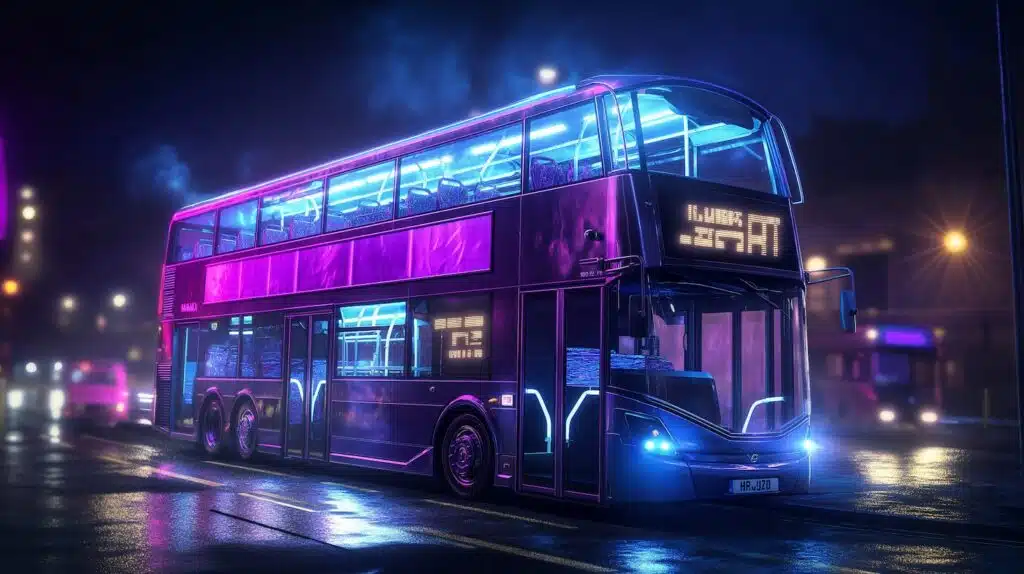 WEB3AI u6479339612 double decker bus hyper realistic style dramatic li d4b76d8a 451c 43bb 8768 f896a50d36e9