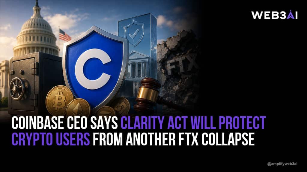 Coinbase CEO says CLARITY Act will protect crypto users from another FTX collapse
